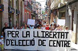 Manifestación que tuvo lugar ayer en Algemesí.
