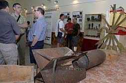 En la imagen, la exposición itinerante sobre la Guerra Civil, ayer en Viver.