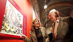 Mingote, ayer, en la Biblioteca Valenciana.