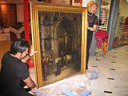 Cuadro de Vicent Borràs del siglo XIX titulado 'San Francisco frente al altar'.