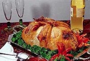 Pavo relleno de frutos secos