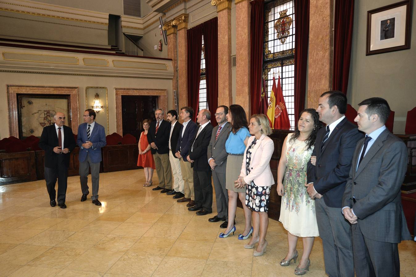 Garre visita el Ayuntamiento de Murcia