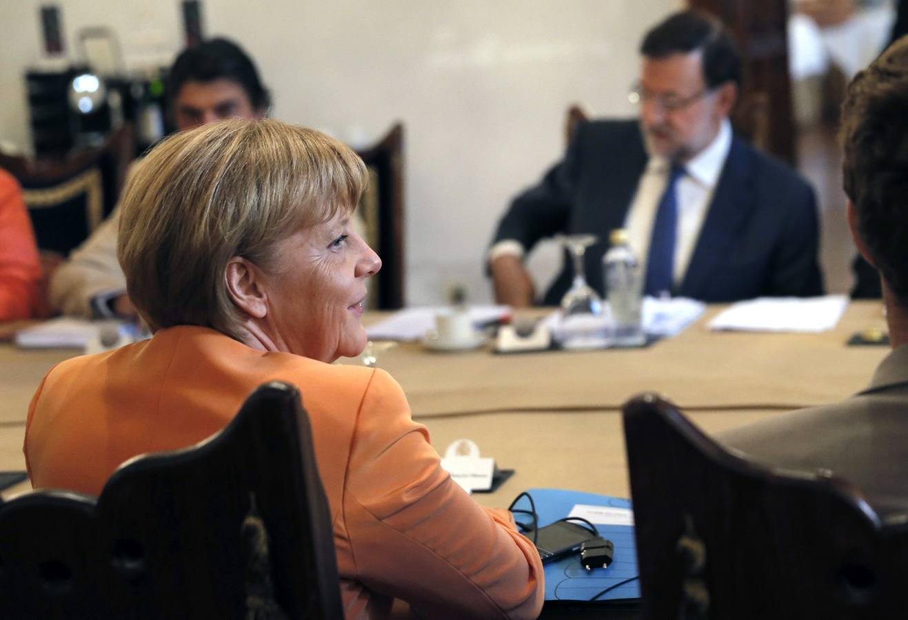 Merkel y Rajoy, dos peregrinos en Santiago