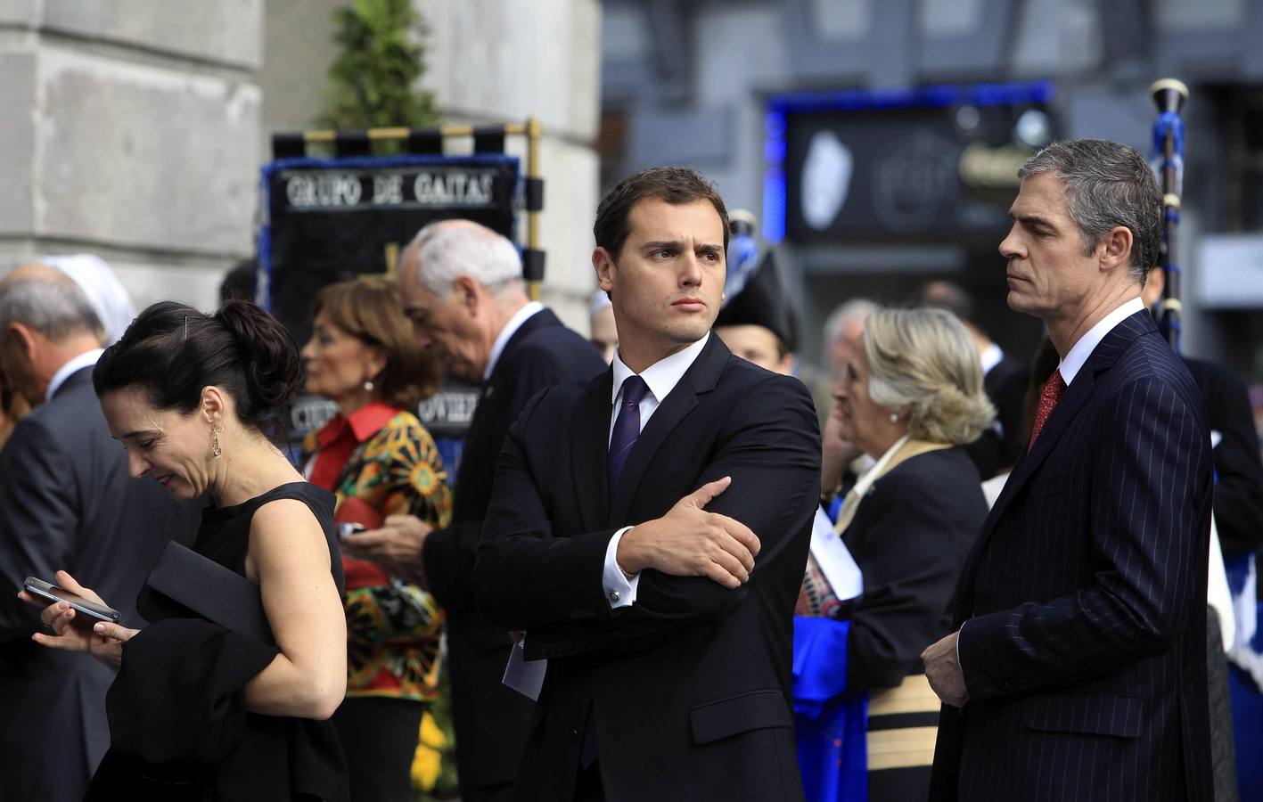 El lider de Ciutadans, Albert Rivera, a su llegada a la ceremonia de entrega de los Premios Príncipe de Asturias 2014.