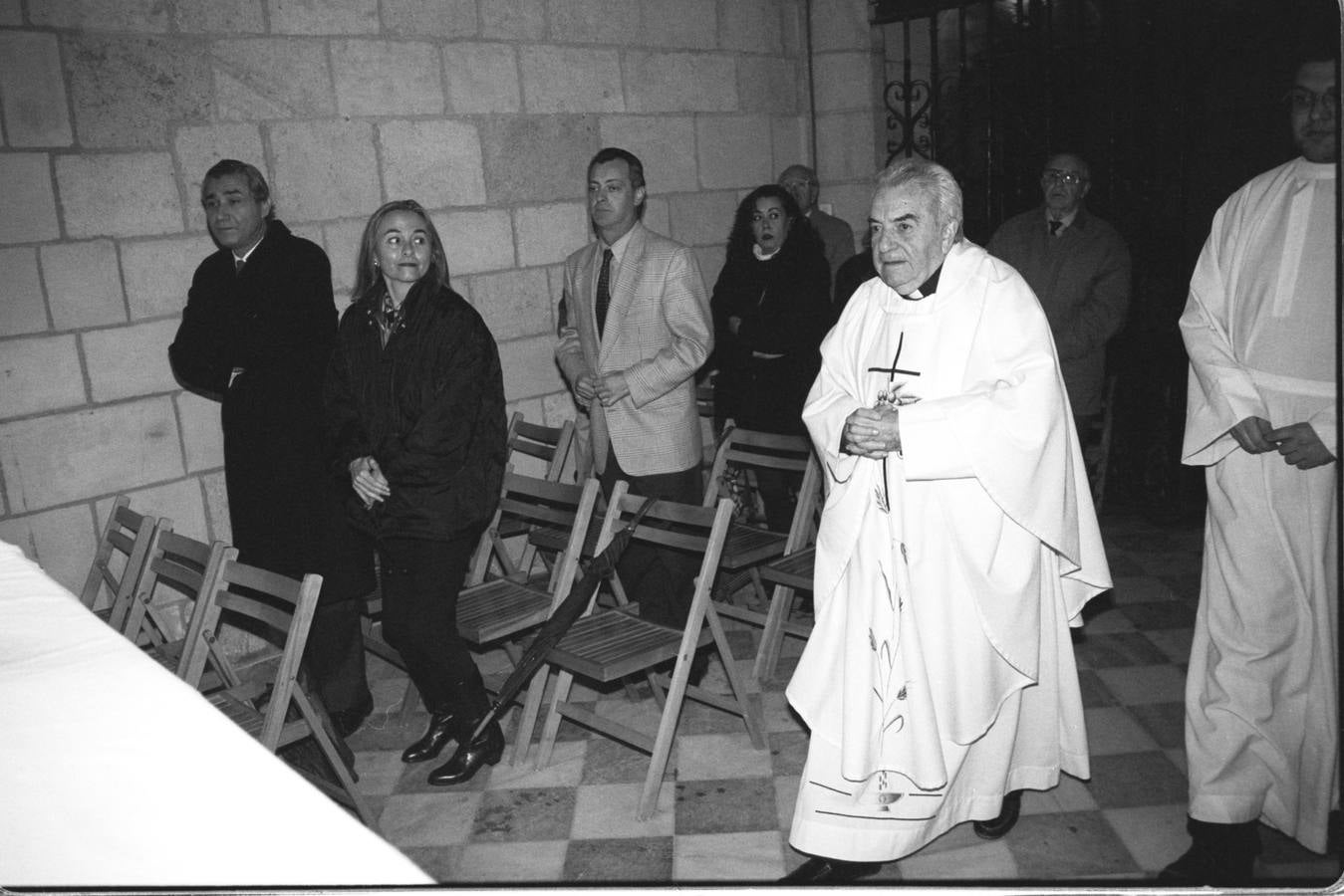 Javier Azagra, en la misa por los periodistas fallecidos, en la festividad del patrono.