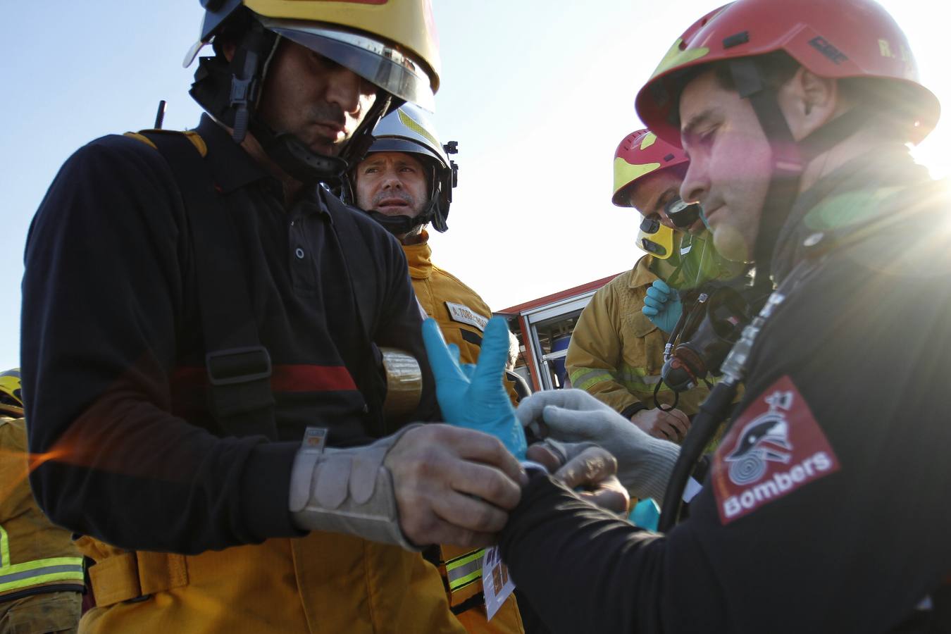 Simulacro de los bomberos de Alicante