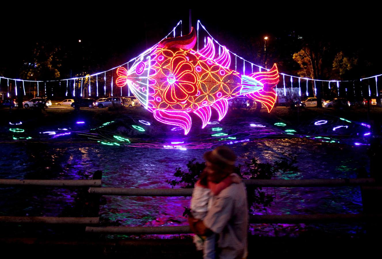 Espectacular alumbrado navideño en Medellín