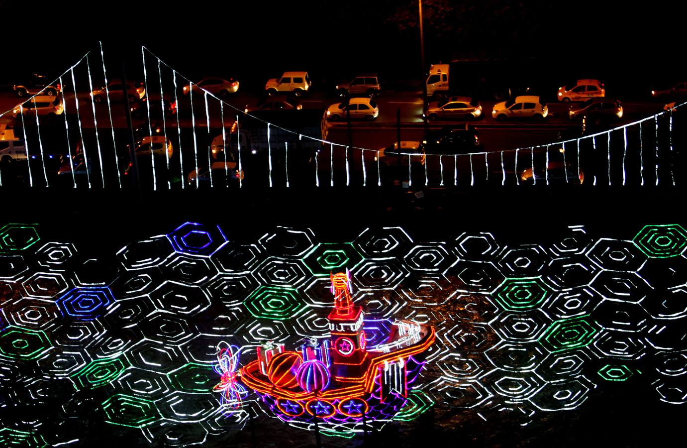 Espectacular alumbrado navideño en Medellín