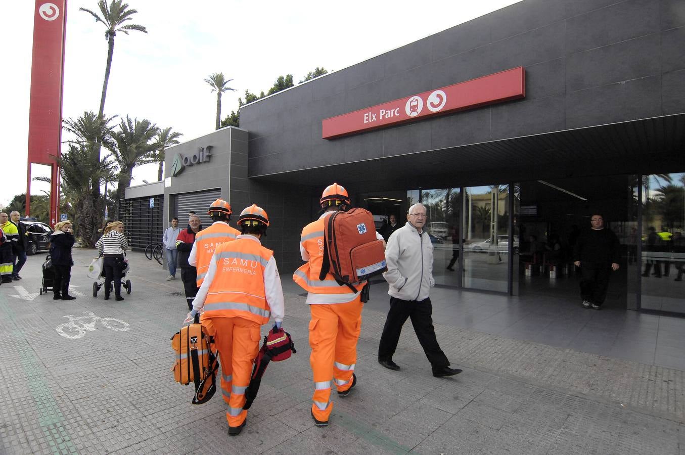 Simulacro de seguridad por accidente de tren