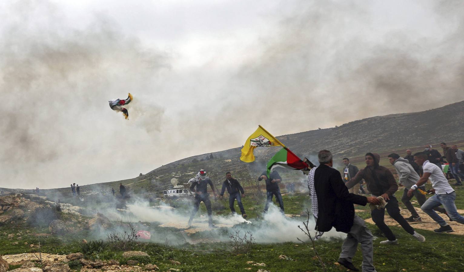 Enfrentamientos entre israelíes y palestinos