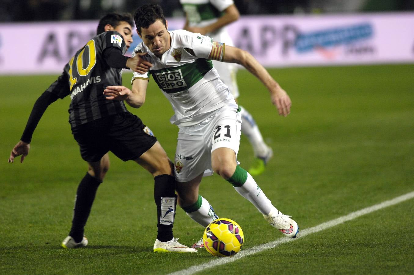 Partido Elche contra el Málaga