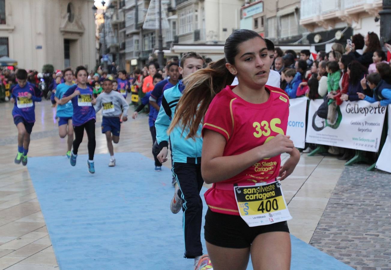 Los pequeños también disfrutan de la San Silvestre de Cartagena