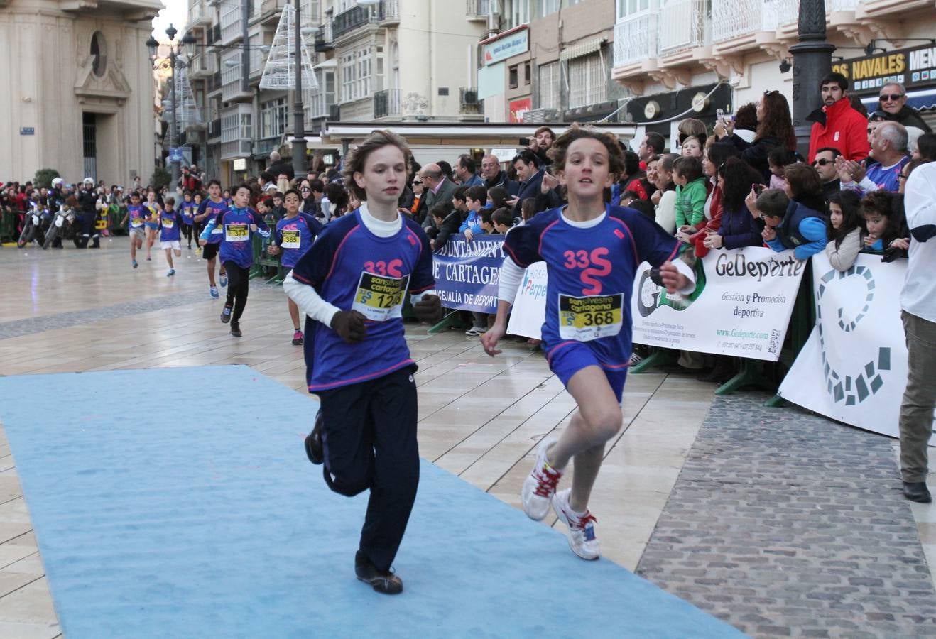 Los pequeños también disfrutan de la San Silvestre de Cartagena