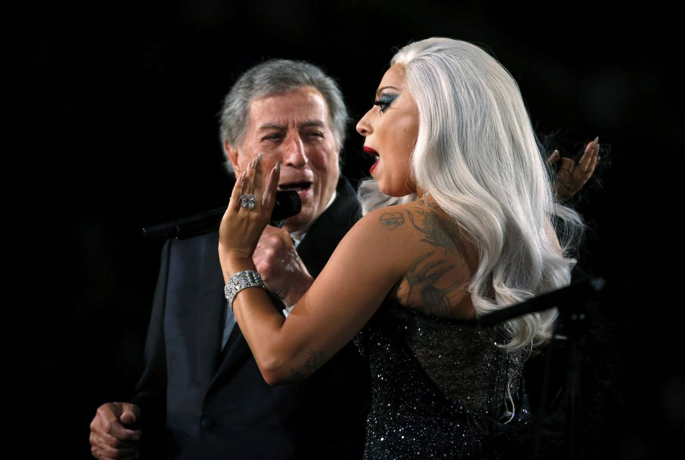 Un dúo de altura. Tony Bennett y Lady Gaga compartieron escenario.