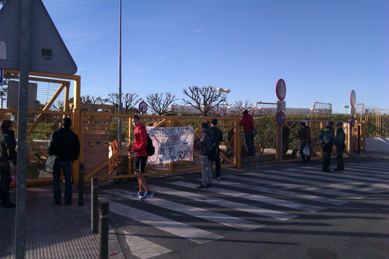 Huelga de universitarios en Alicante