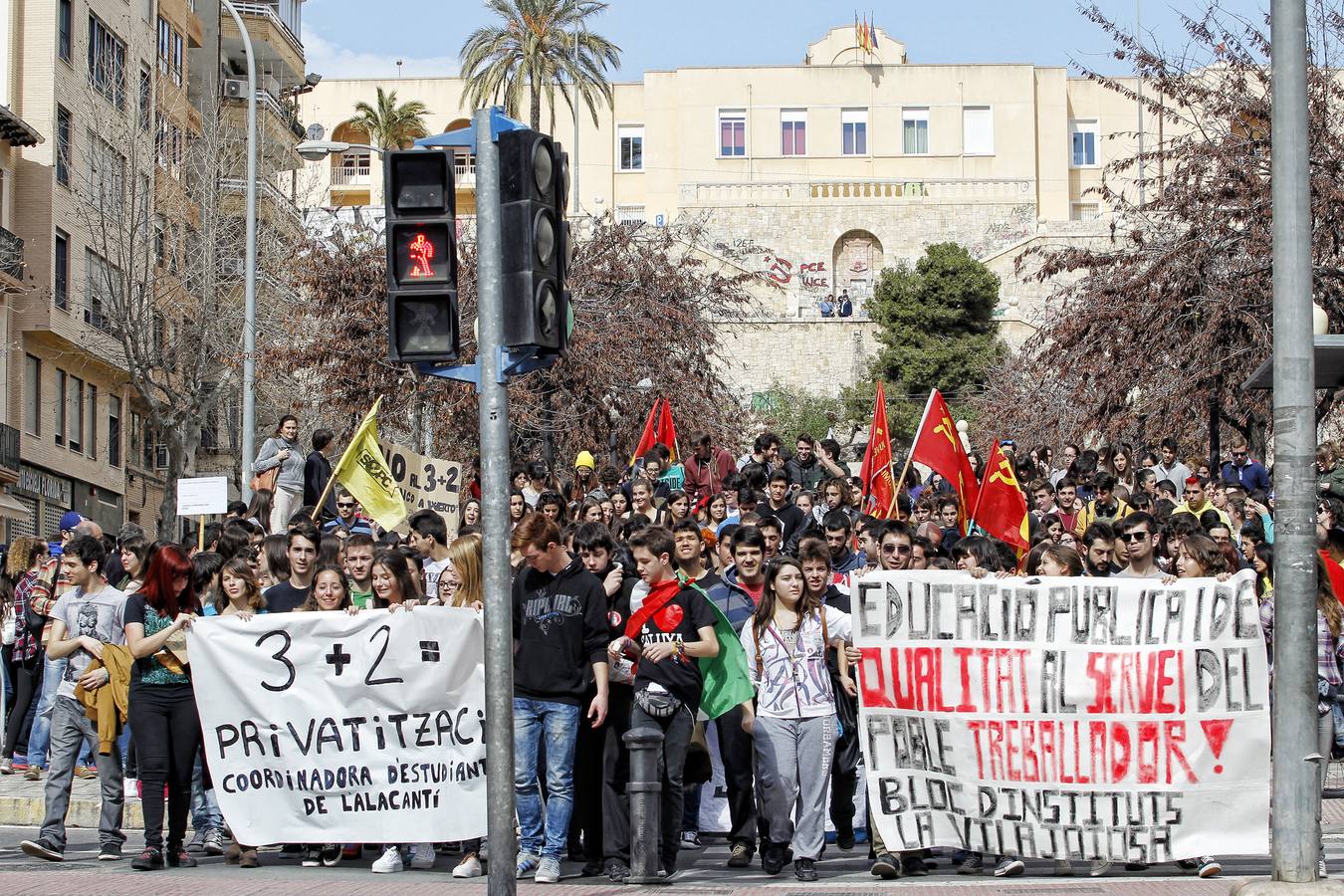 Huelga de universitarios en Alicante