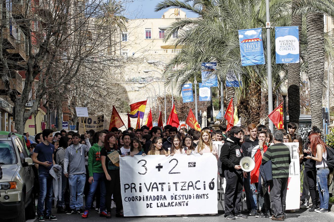 Huelga de universitarios en Alicante