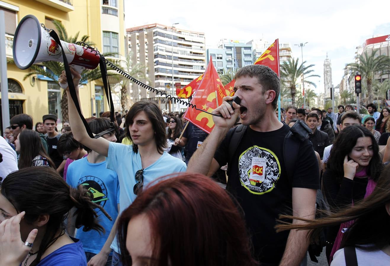 Huelga de universitarios en Alicante