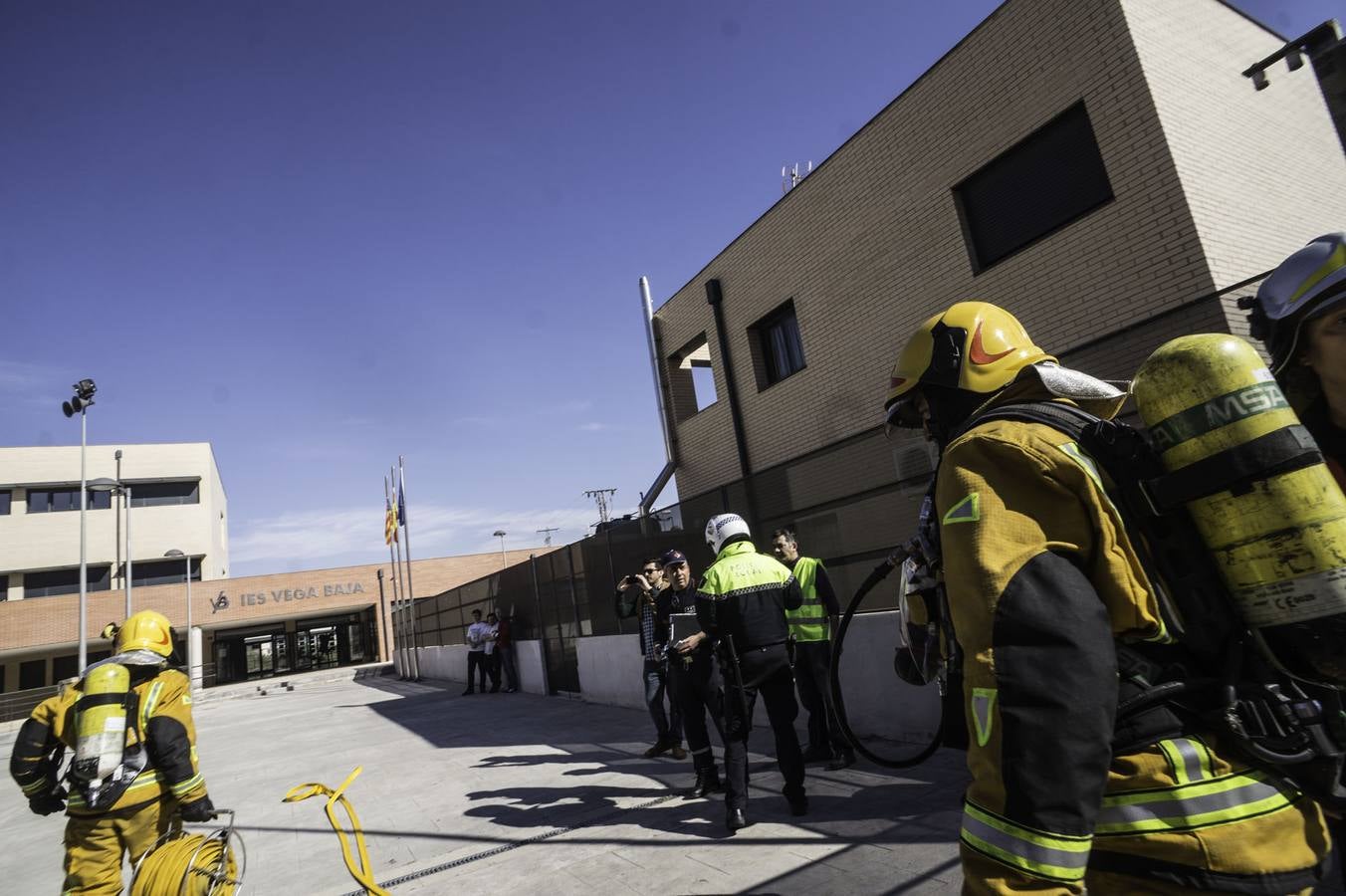 Simulacro de incendio en el instituto de Callosa