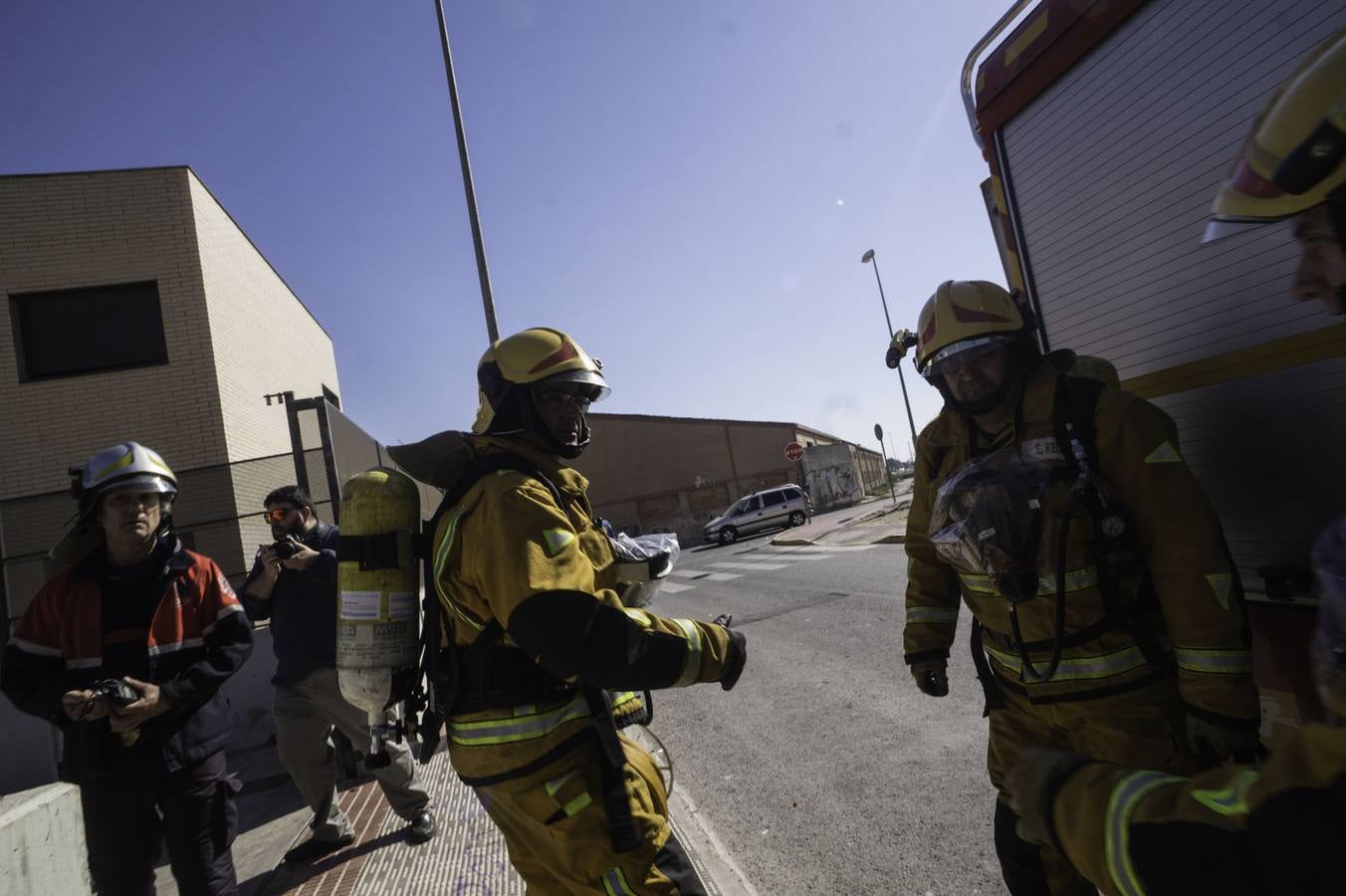 Simulacro de incendio en el instituto de Callosa
