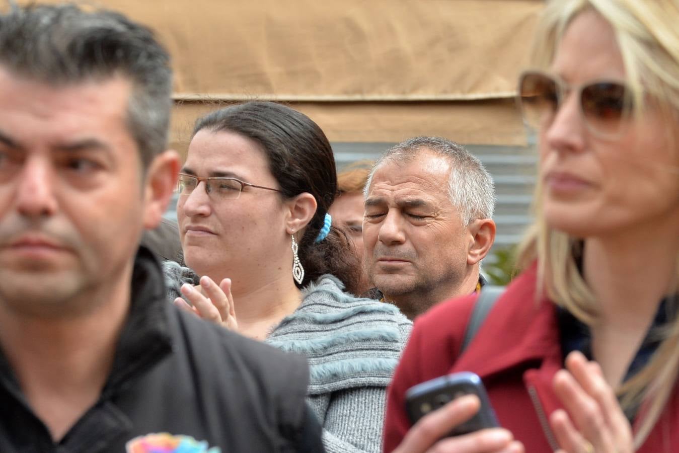 Minuto de silencio en la Plaza de España de Lorca.