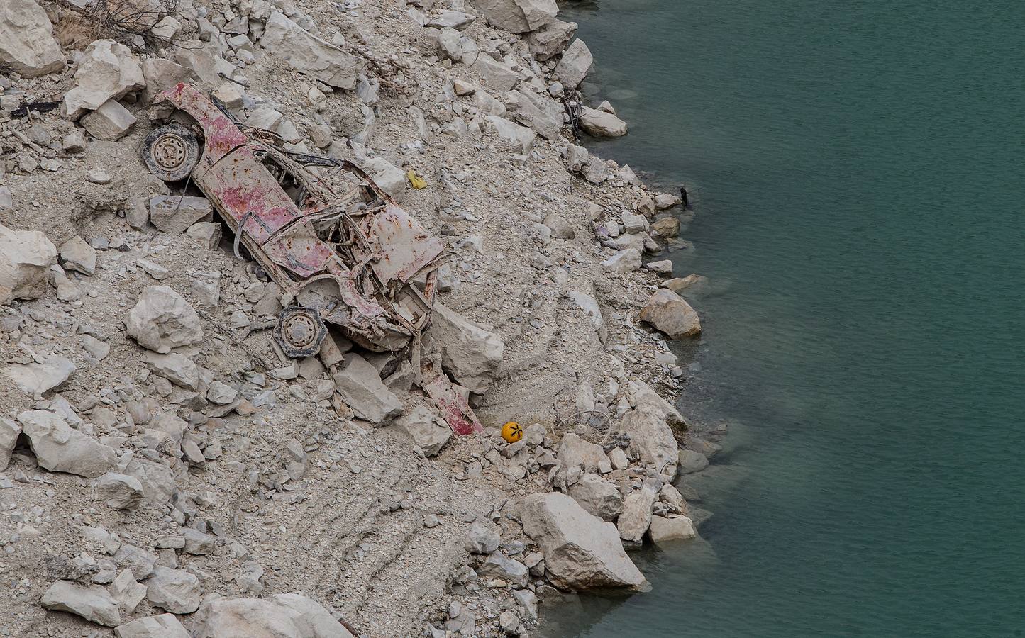 El embalse del Amadoiro, bajo mínimo