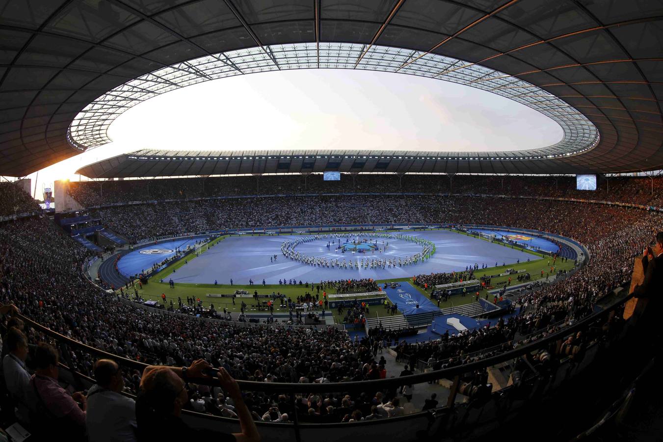 La ceremonia de la final de Champions