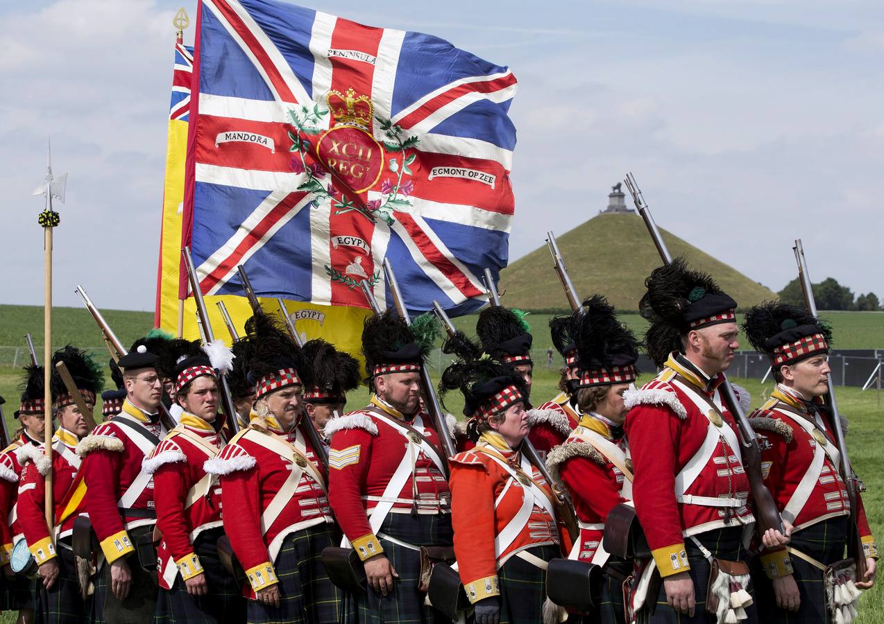 Recreación de la batalla de Waterloo