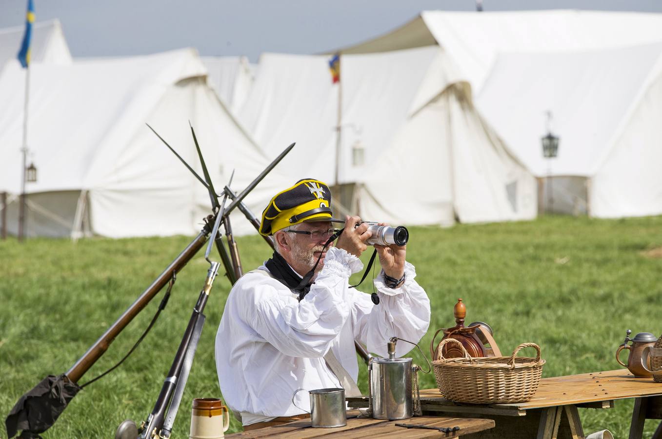 Recreación de la batalla de Waterloo