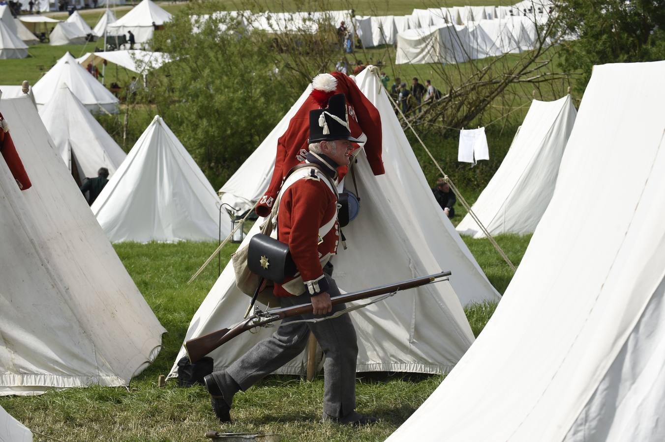 Recreación de la batalla de Waterloo