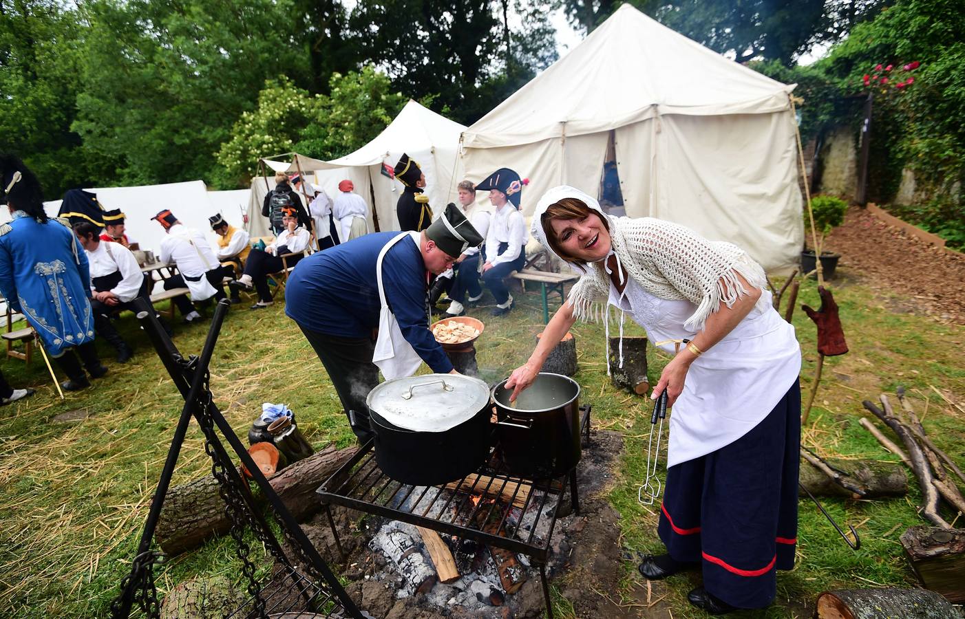 Recreación de la batalla de Waterloo