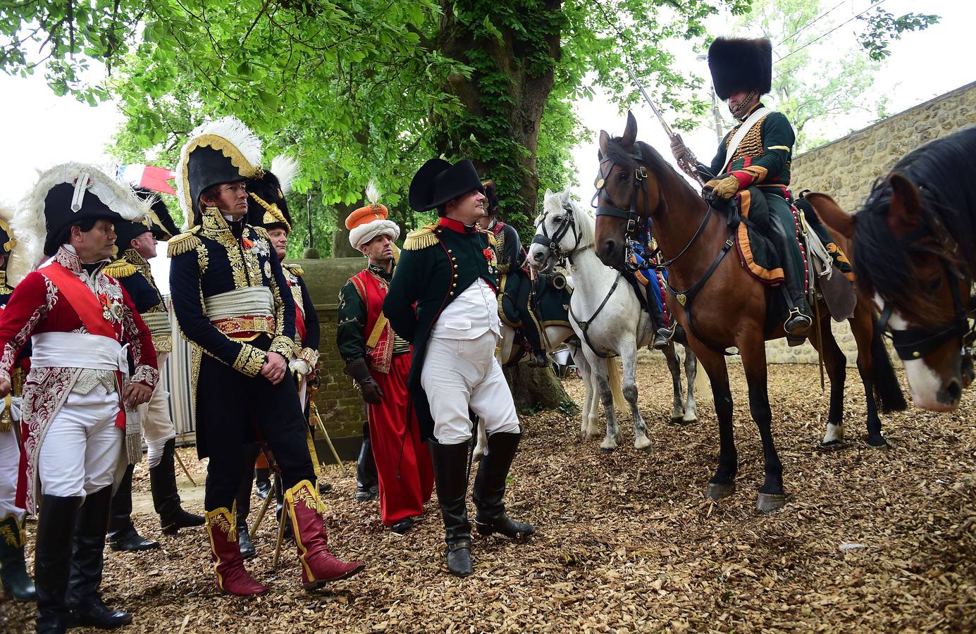 Recreación de la batalla de Waterloo