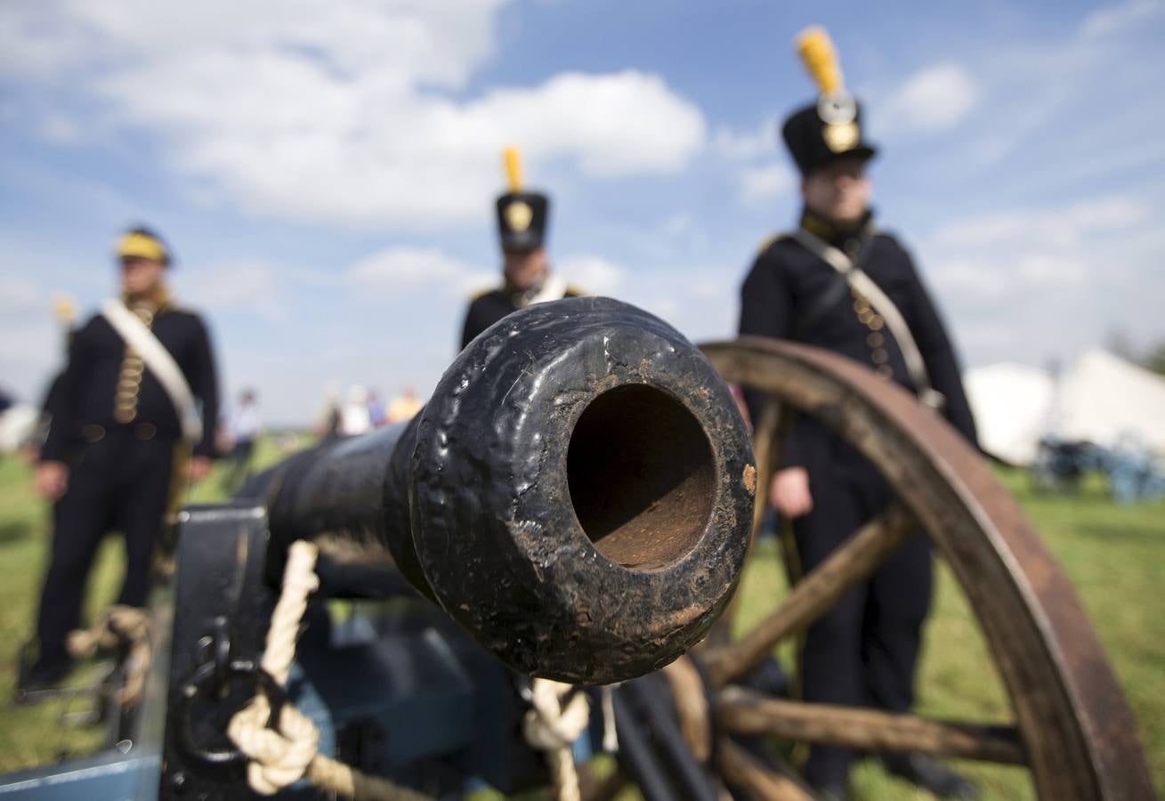 Recreación de la batalla de Waterloo