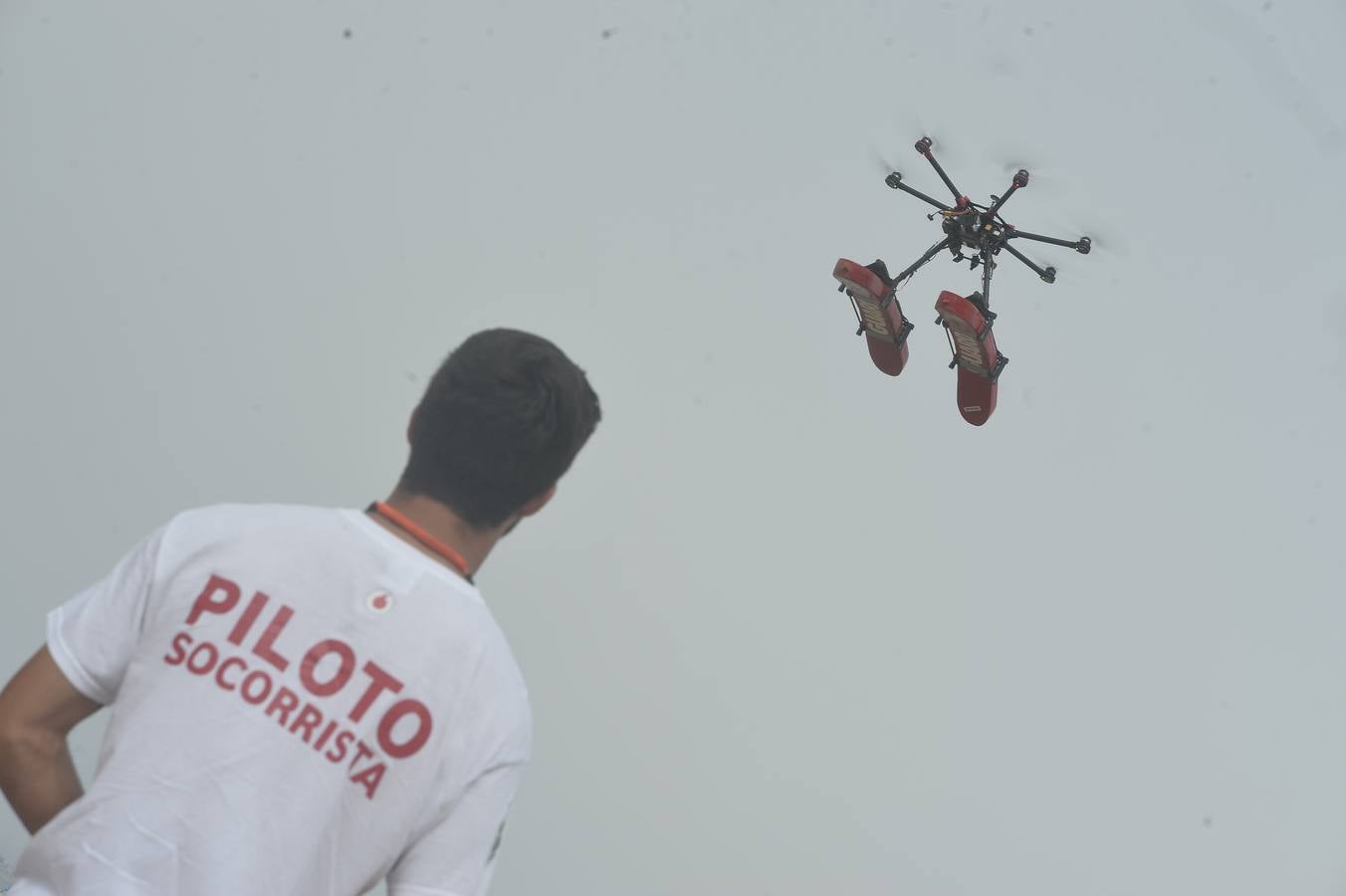 Un dron al rescate en La Manga
