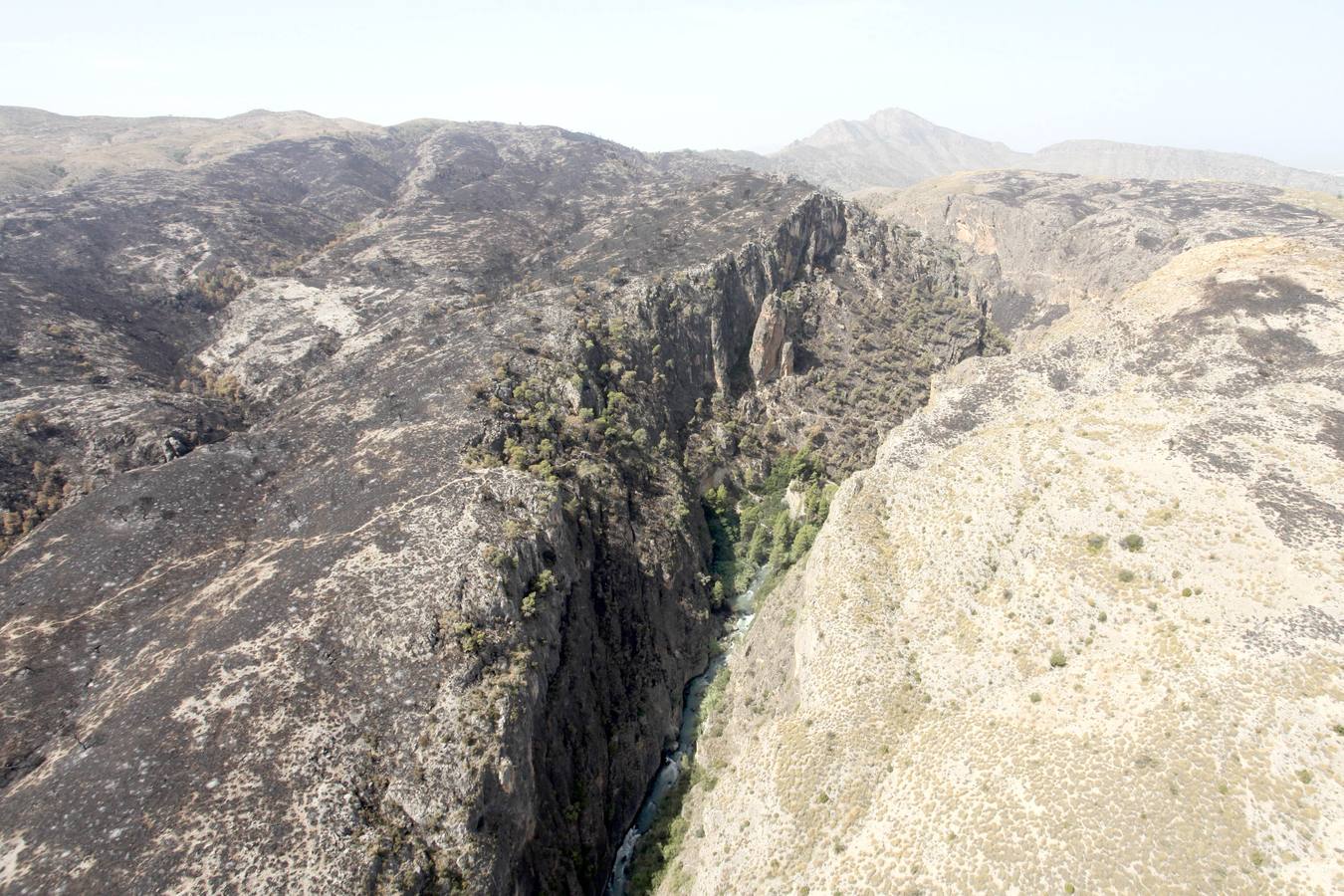 Así ha quedado el Cañón de Almadenes tras el fuego