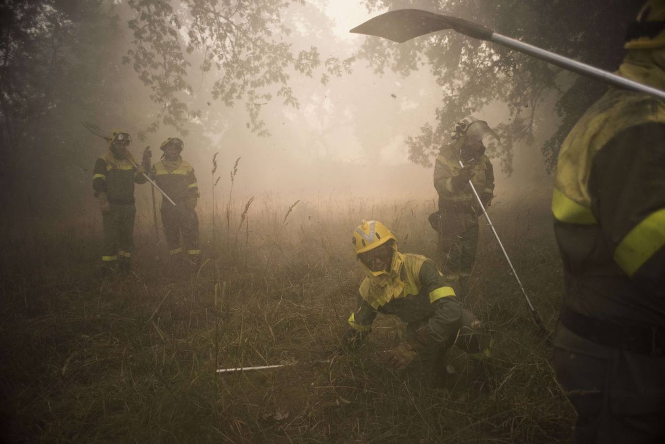 Un devastador incendio sacude Orense