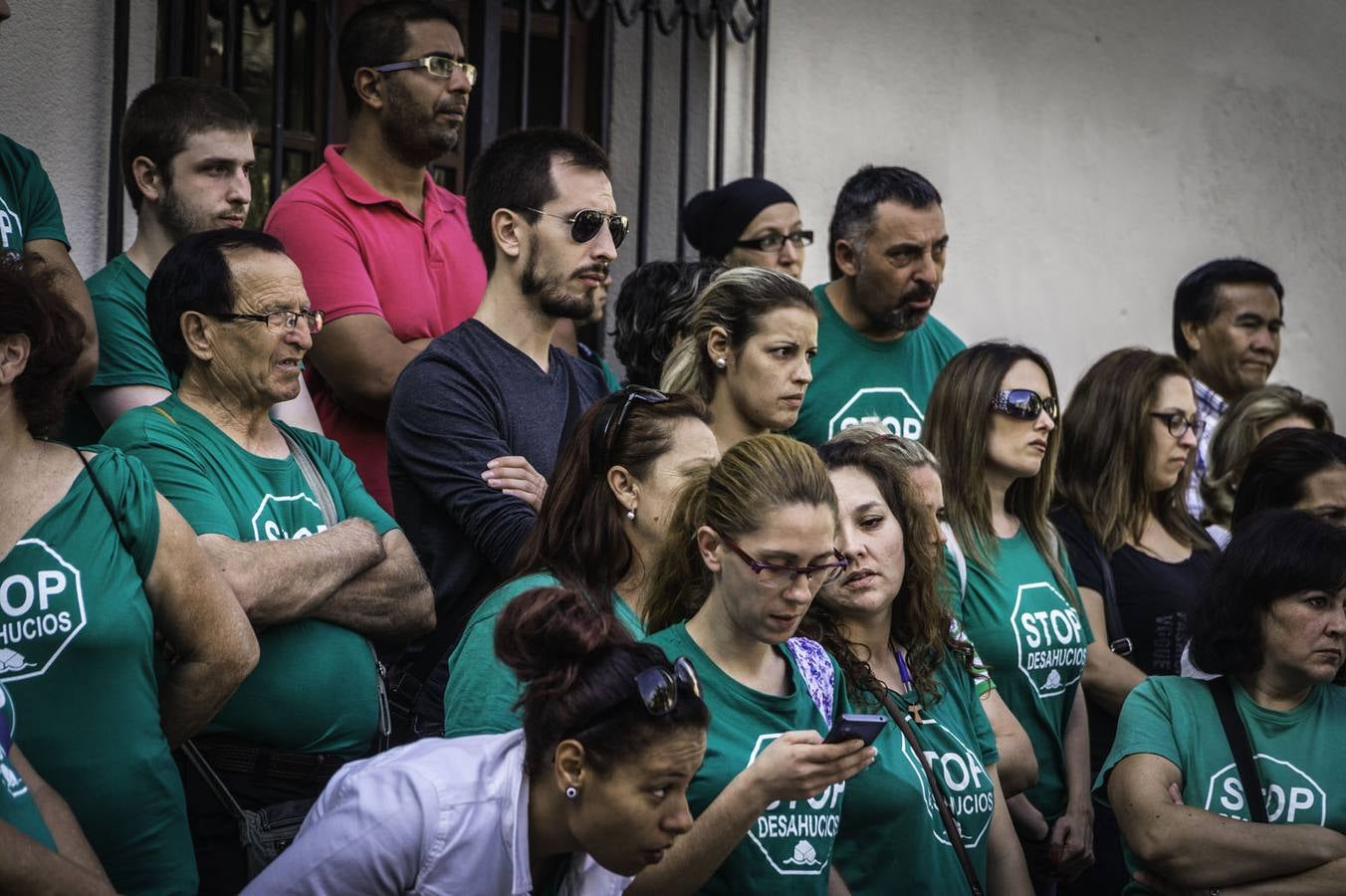 Protesta de la PAH en la puerta del Ayuntamiento