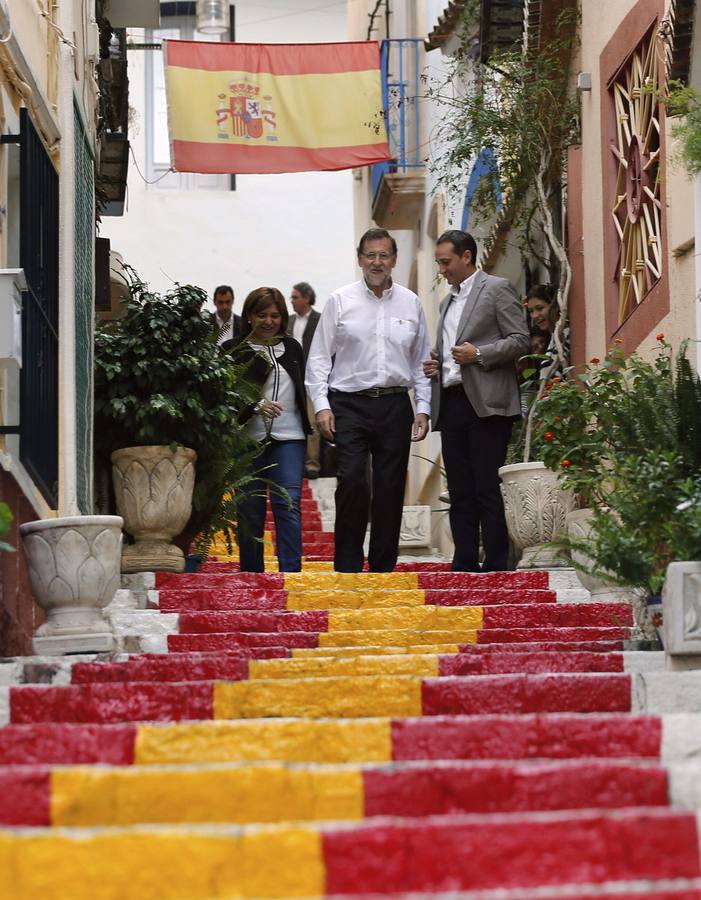 Mariano Rajoy clausura un acto en Finestrat y pasea por Calpe