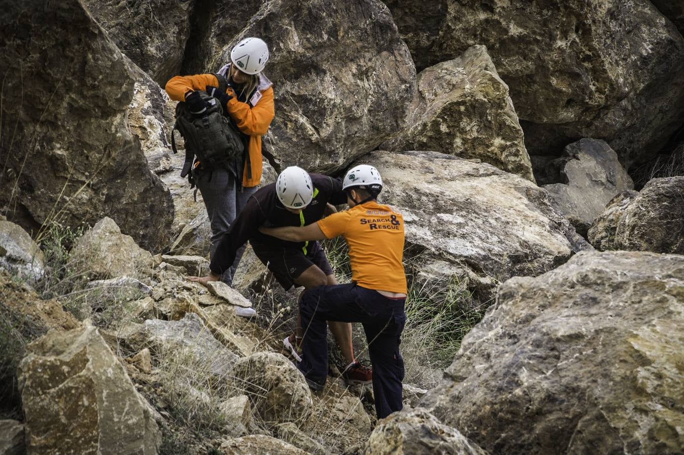 Simulacro en la cantera de Cox