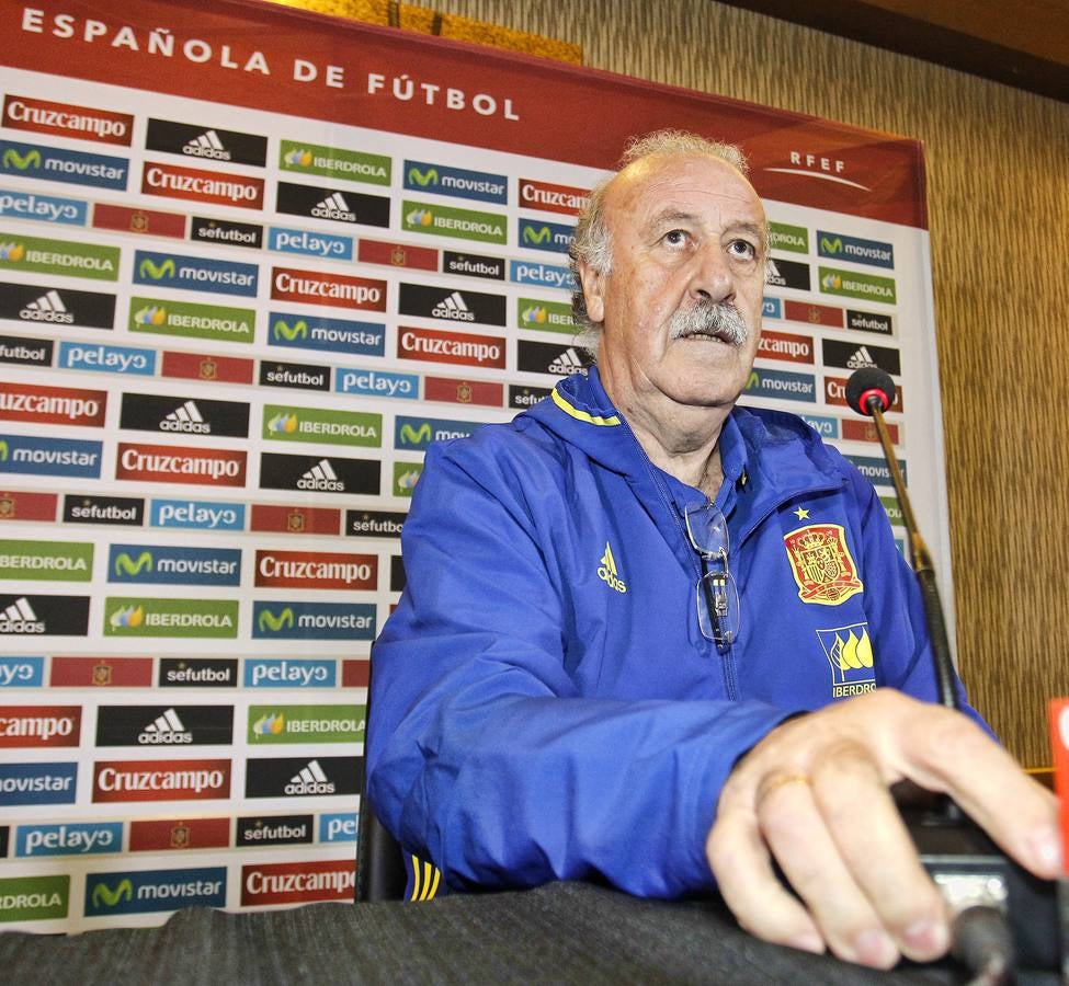 Rueda de prensa de Mata, Koke y Vicente del Bosque