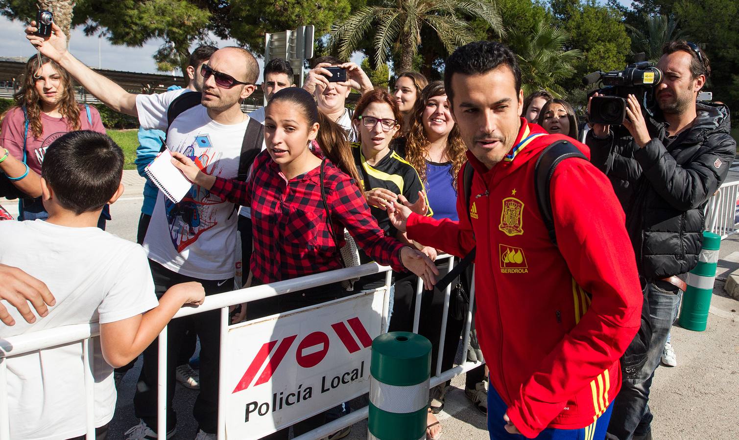 La selección española llega a El Altet