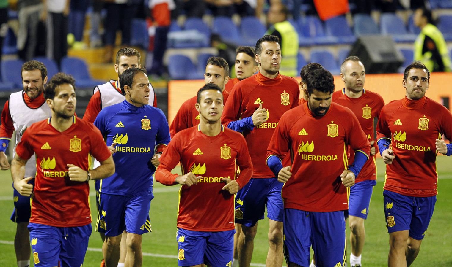 Entrenamiento de la selección española en el Rico Pérez