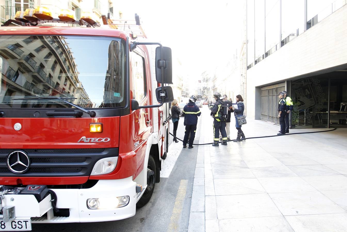 Simulacro de incendio en el edificio consistorial