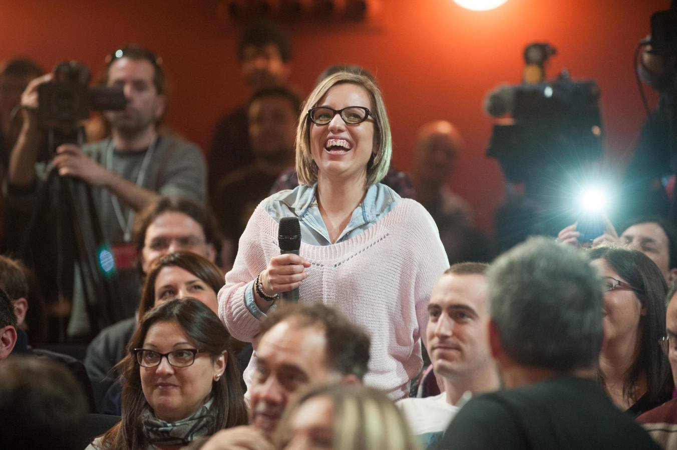 El Teatro Circo, abarrotado para ver a Pablo Iglesias