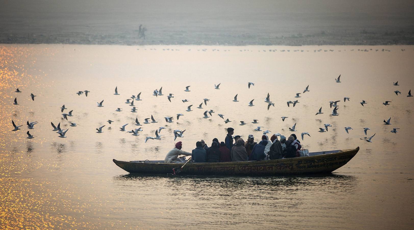 Preparándose para el Magh Mela