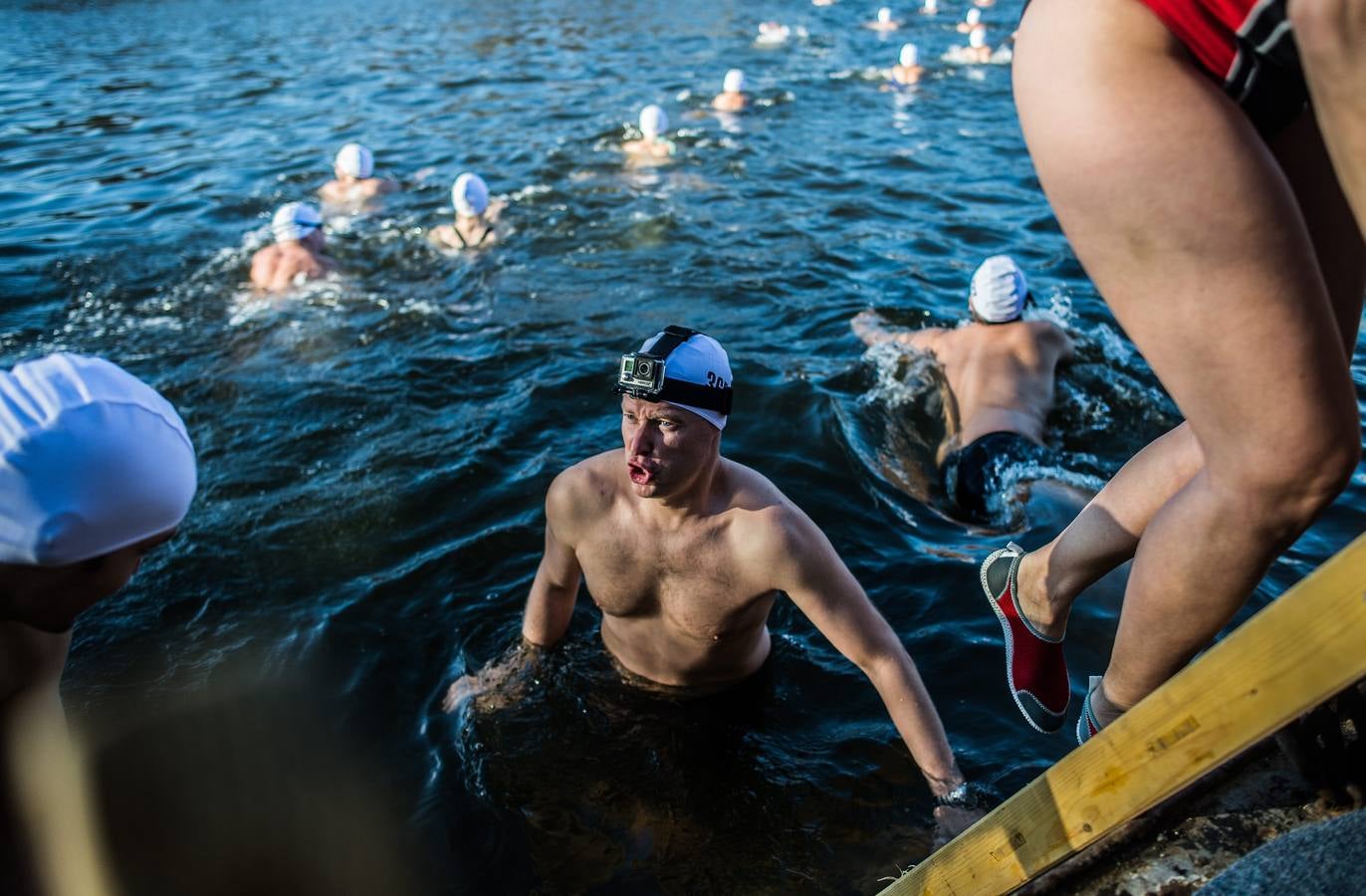 Chapuzón navideño... y helado