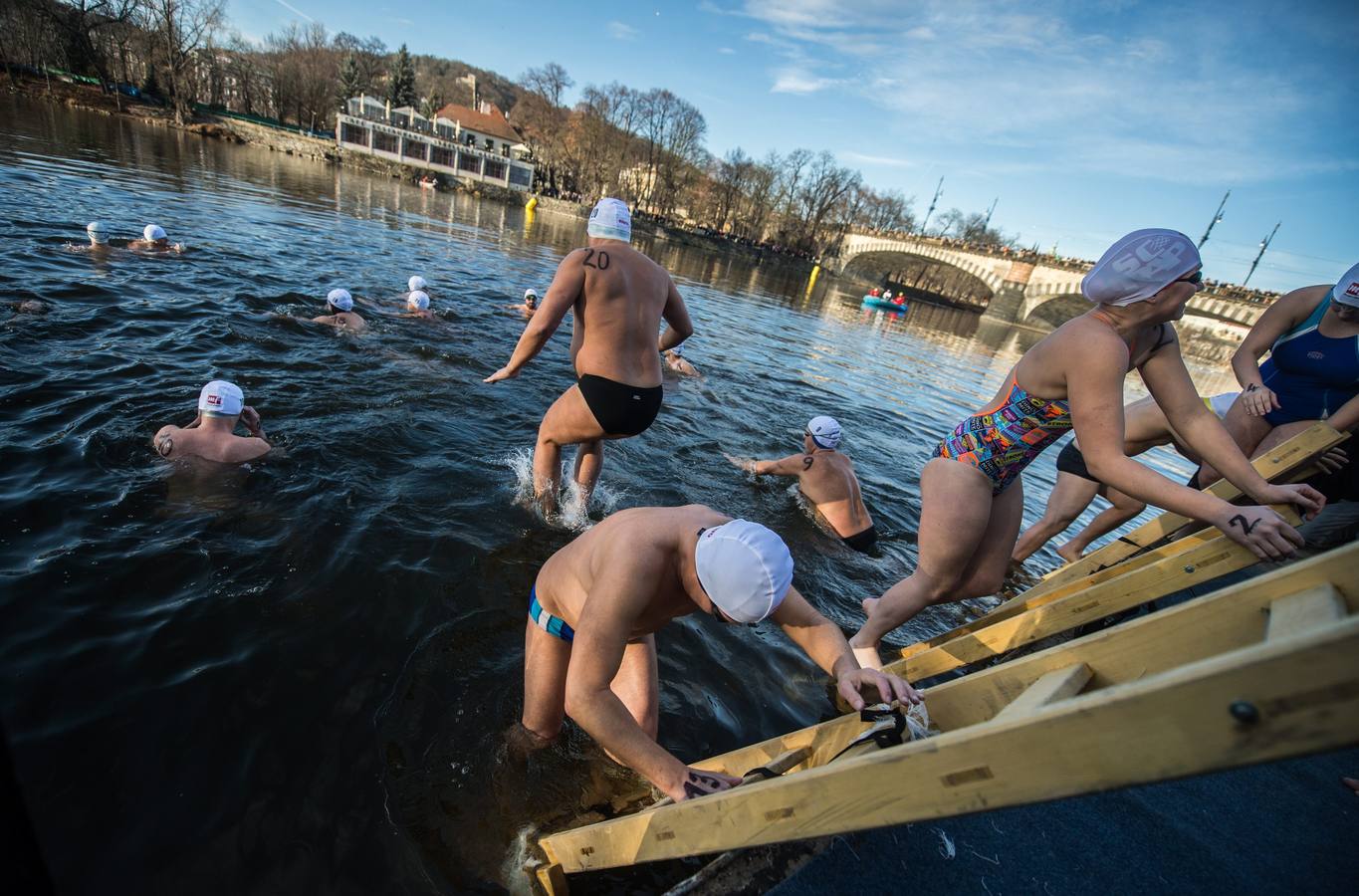 Chapuzón navideño... y helado