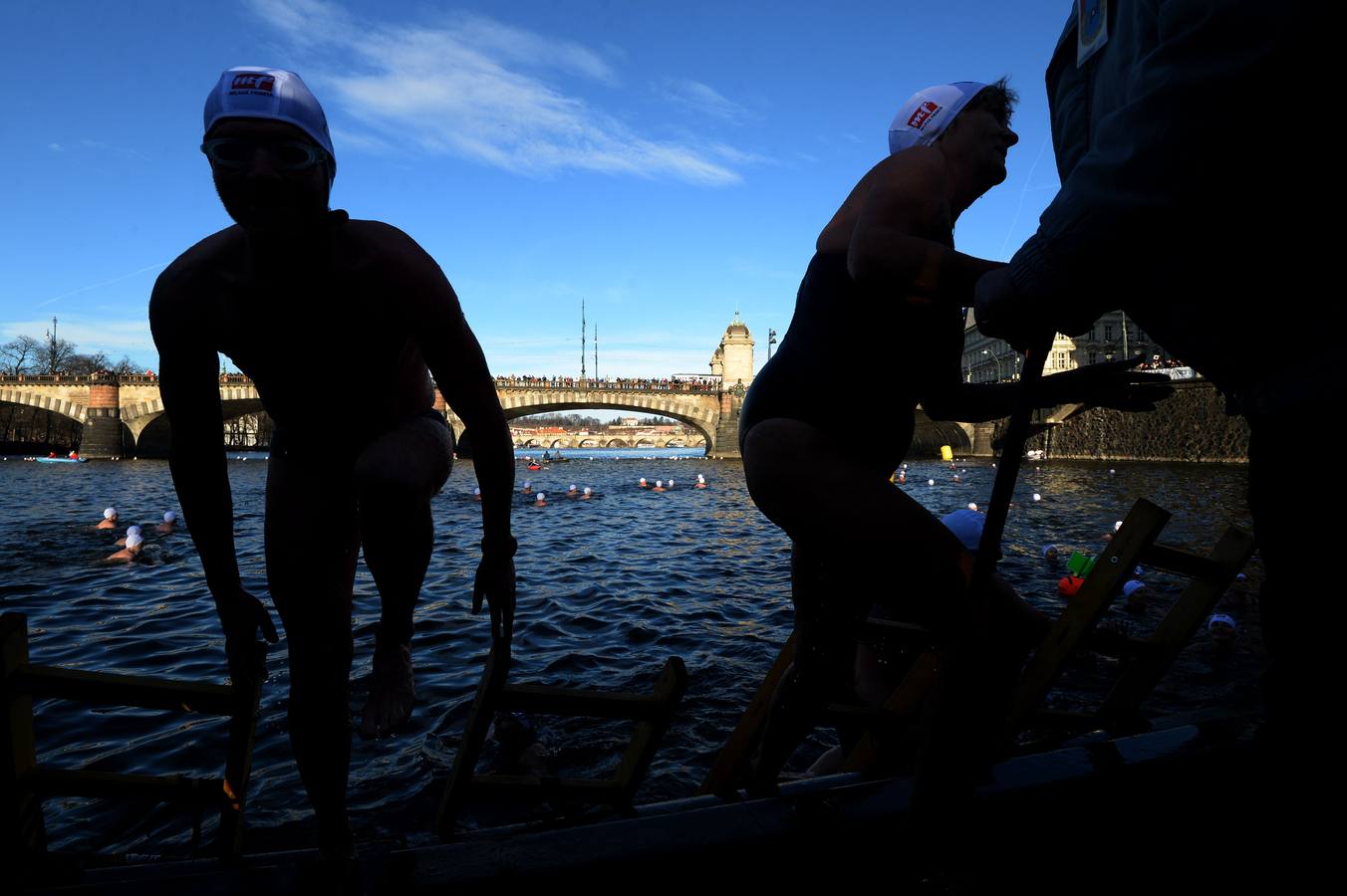Chapuzón navideño... y helado