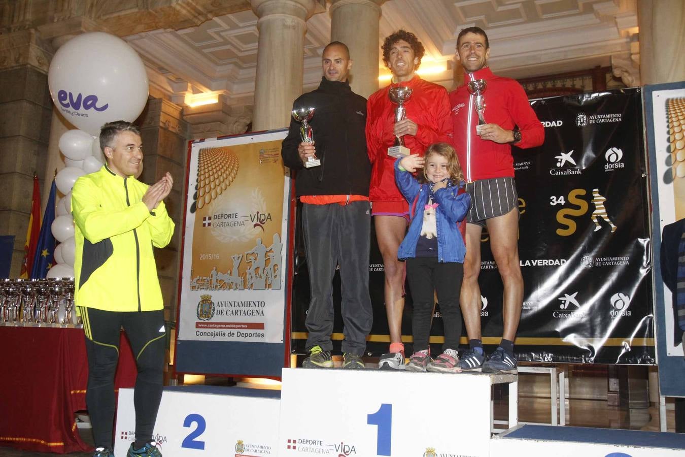 Podium de la San Silvestre de Cartagena 2015