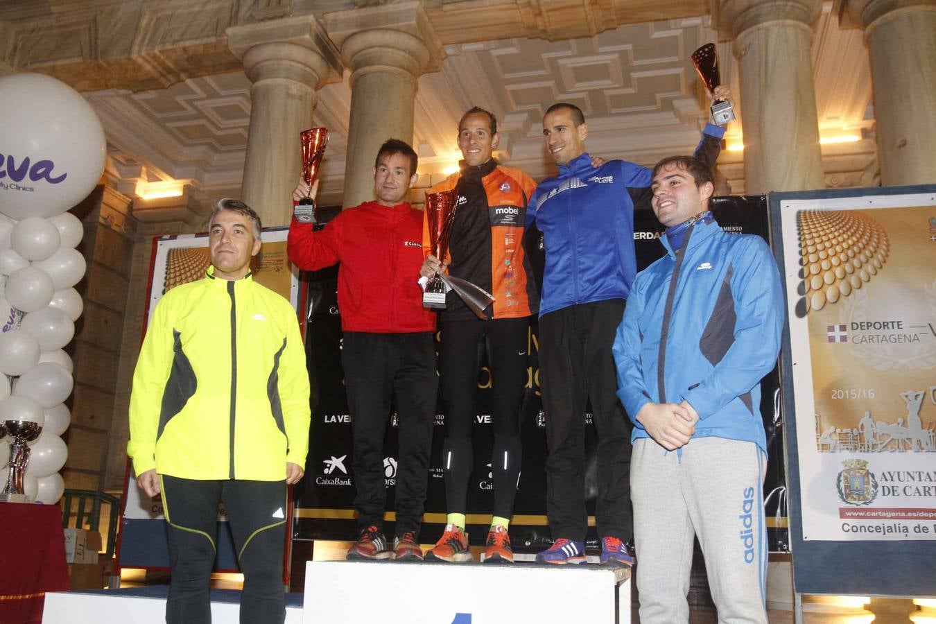 Podium de la San Silvestre de Cartagena 2015